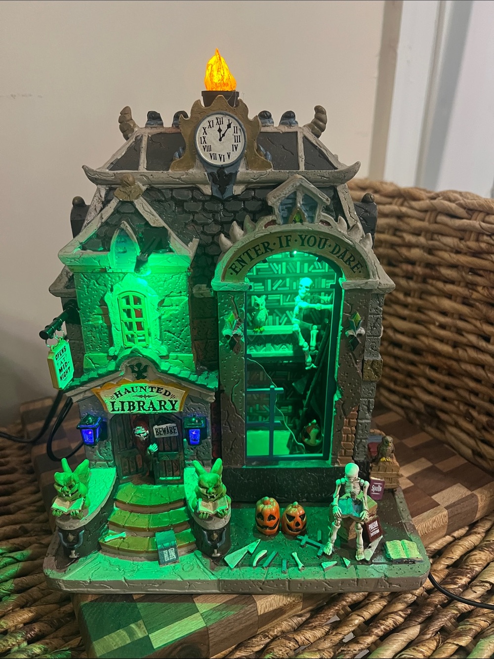 Lemax spooky town Halloween haunted library books bookish house display - Picture 3 of 11